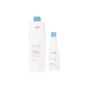 CHAMPÚ ANTIESTRÉS-ANTIROTURA: aumenta la elasticidad, resistencia y elimina el encrespamiento del cabello estresado. MODO DE USO: aplicar sobre el cabello húmedo, masajear y después de 2 minutos enjuagar. Envase: Frasco 1000 ml y 250 ml.