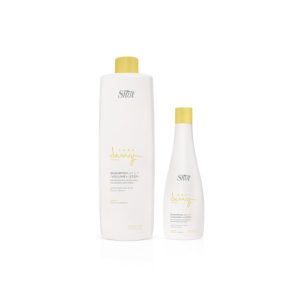 CHAMPÚ VOLUMINIZADOR PASO 1: Da espesor y rellena los cabellos finos, con efecto antihumedad. MODO DE USO: aplicar sobre el cabello húmedo, masajear y después de 2 minutos enjuagar. Envase: Frasco 1000 ml y 250 ml.