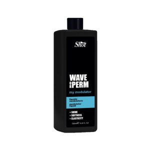 Shot Hair España - Wave Or Perm MY MODULATOR 500 ml Suavizador de permanente rico en proteínas de trigo, queratina, aceites protectores, sustancias hidratantes y acondicionadoras. Para mezclar exclusivamente con my perm como se indica en la tabla “guía”, para obtener el líquido más adecuado a cada tipo de cabello y de trabajo. Envase: 500 ml.