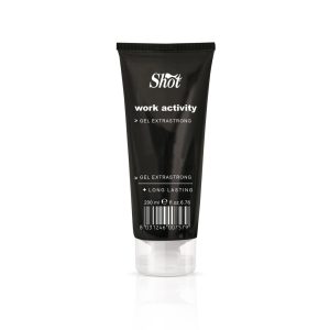 Shot Hair España - Work Activity - GEL EXTRA STRONG 200 ml: Gel fijación extra fuerte y de larga duración, en cabellos secos garantiza una fijación extrema, en cabellos mojados y secados con secador da un resultado flexible y anticrespo.